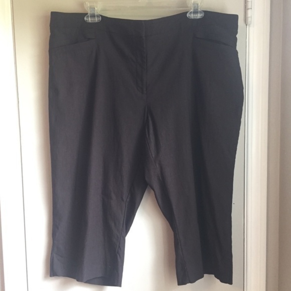 Studio 1940 Chocolate Brown Professional Dress Women’s Capri Pants Sz 16